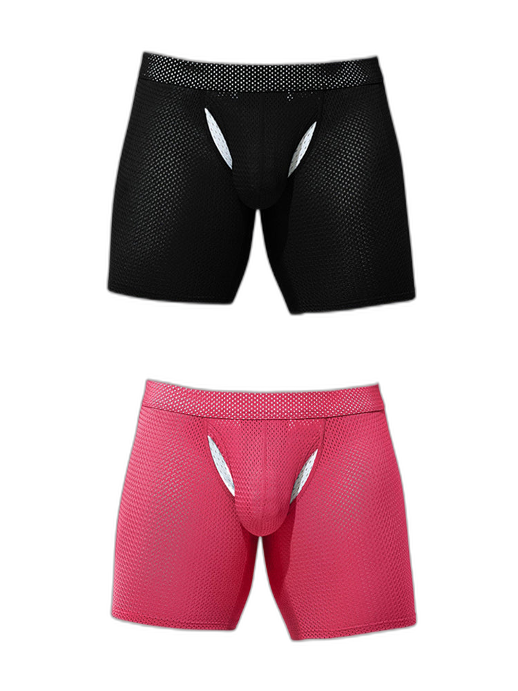 2 Pack Men's Sporty Cut Anti-Chafing Breathable Stretch Fit Midway Briefs