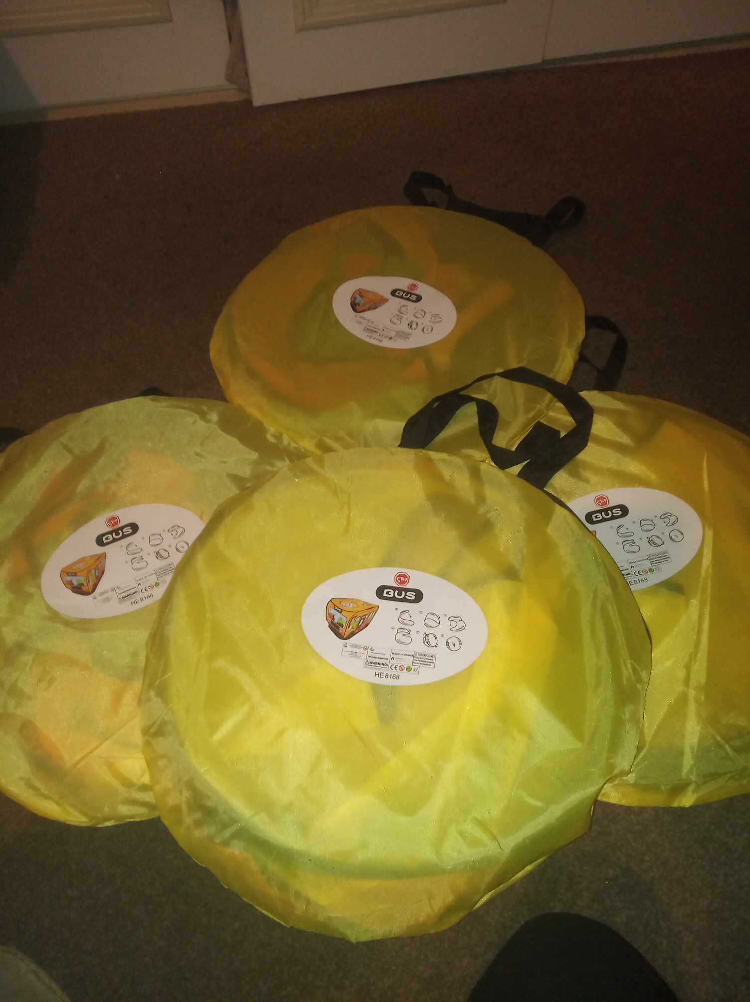 NEW Kids Yellow Play Tent Bus – Indoor & Outdoor