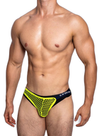 2 Pack Men's Low Waist Sexy Mesh Breathable Sports Transparent Briefs