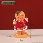 New Christmas Gingerbread Man Decoration Creative Cartoon Gingerbread Man Christmas Atmosphere Layout Decorative Small Ornaments