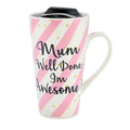 Wise Words Lidded Mug Mum well done im awesome
