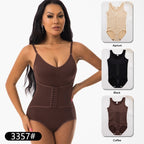 Body Shaping Butt Lifting Abdomen Tightening Snap Button Jumpsuit