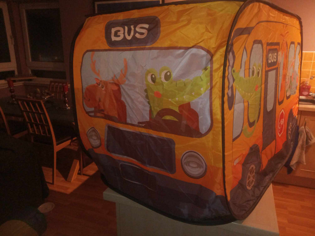 NEW Kids Yellow Play Tent Bus – Indoor & Outdoor