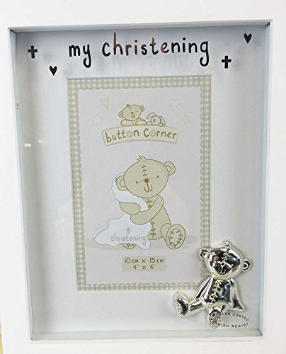 New Christening Photo Frame Keepsake Gift For Baby Girl Boy Box Present Silver