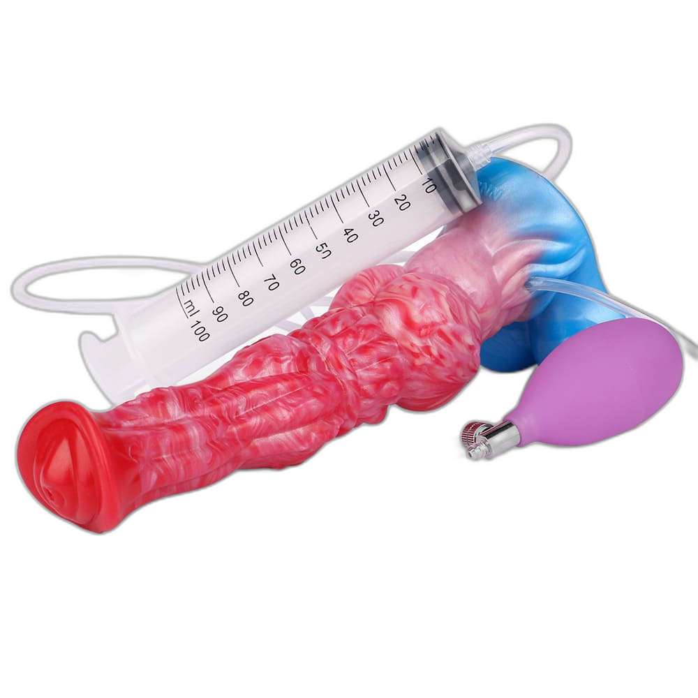 Molten - 10 Inch Inflatable Squirting Knot Dildo - Fantasy Dildo