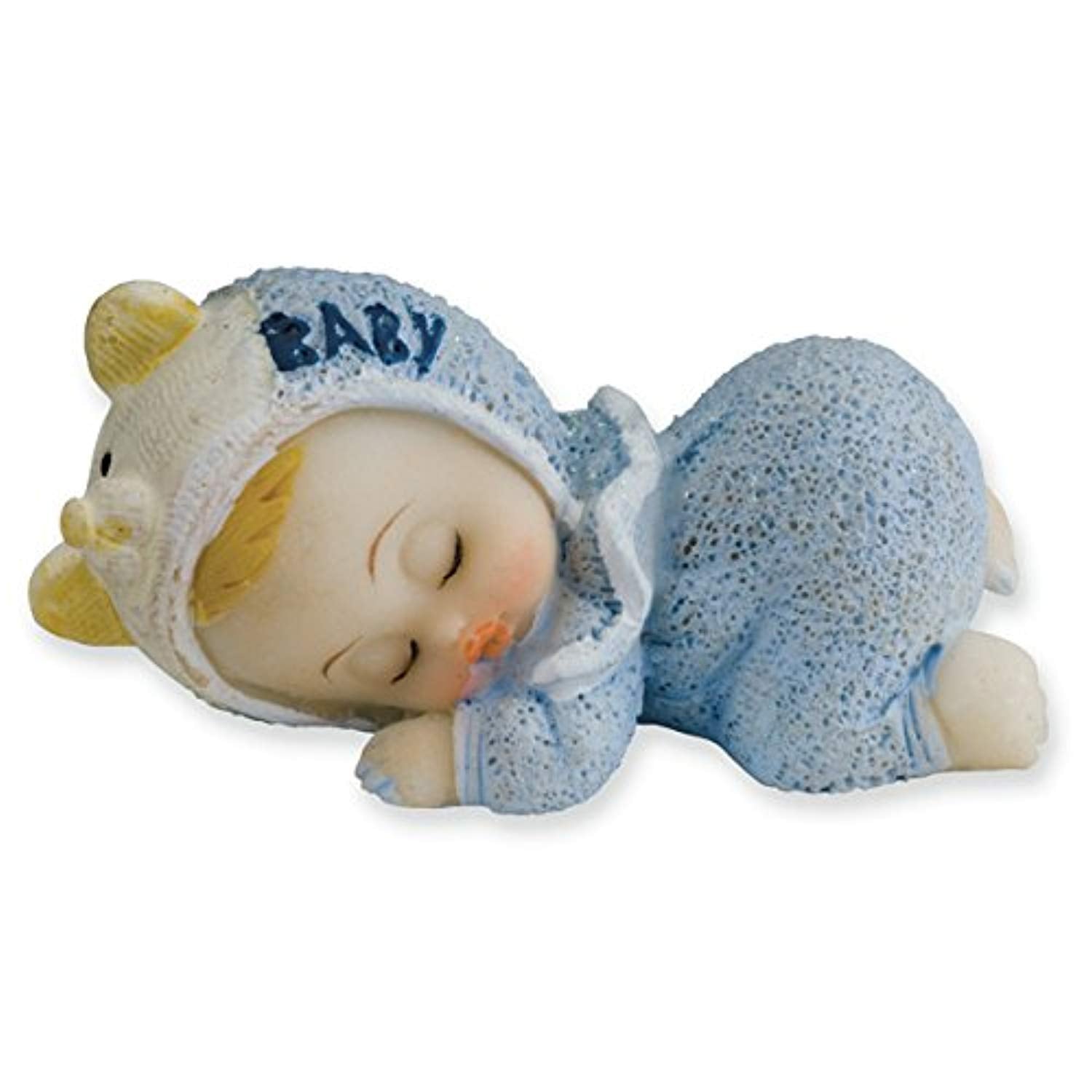 club green baby sleeping blue cake topper boy