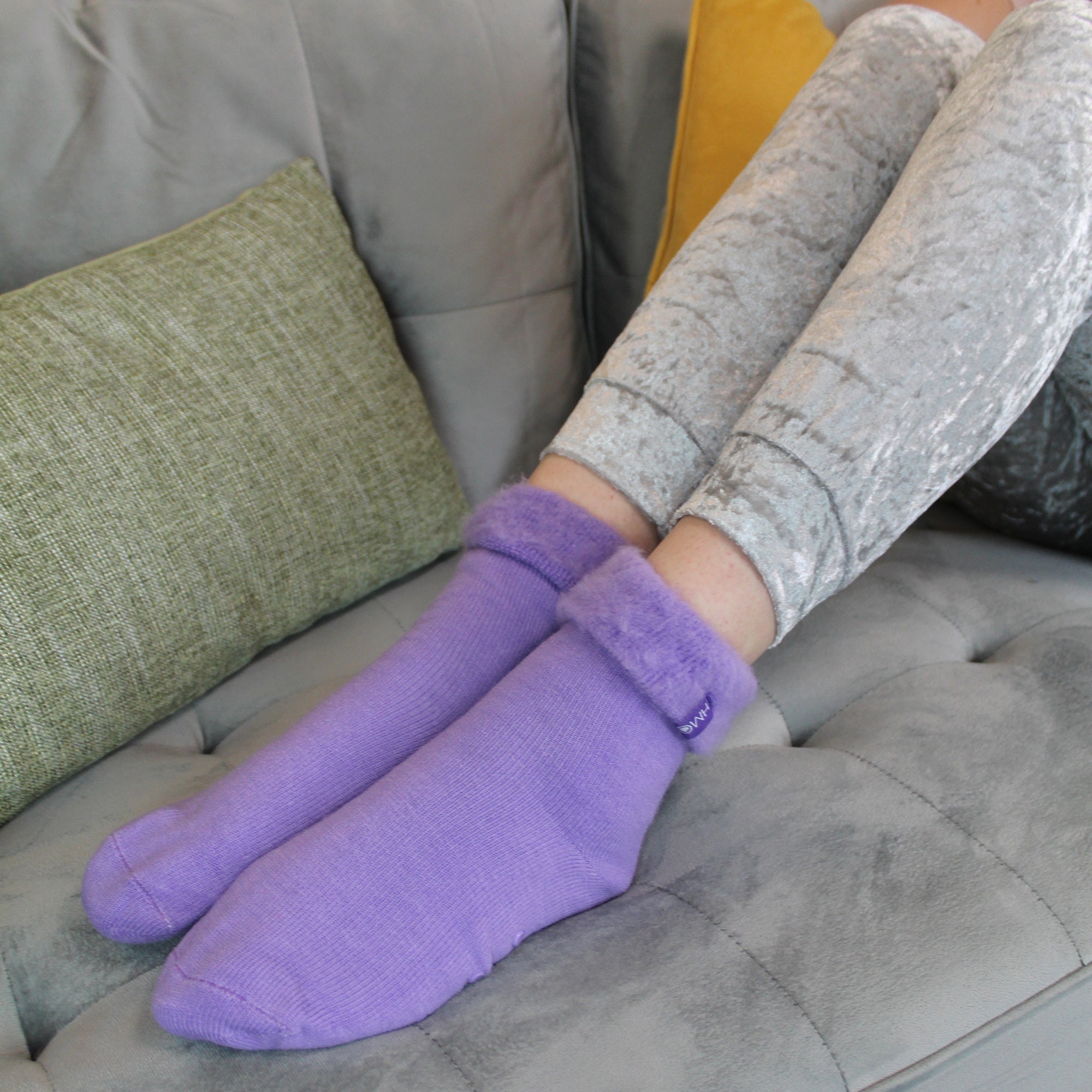 1 Pack Ladies Soft Plush Lined Slipper Bed Socks