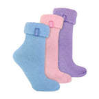 3 Pack Ladies Bed Socks with Non-Slip Grips | Comfort Cosy Slipper Socks