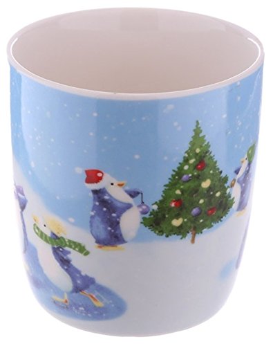 Christmas New Bone China Mug - Christmas Penguins