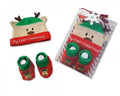 Baby Hat and Booties Christmas Gift Set - Reindeer