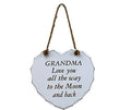 White Heart Sign: Grandma To The Moon and Back