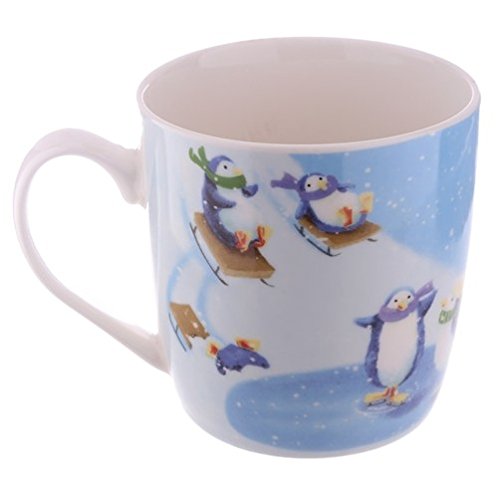 Christmas New Bone China Mug - Christmas Penguins