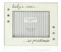 Photo Frame - A Beautiful Quality Ivory Enamel 'Baby Scan' Photo Frame, Holds a 4x3 Photo