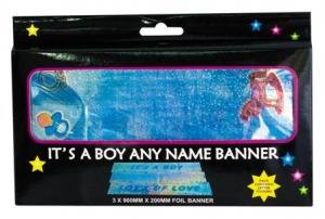 Personlised 3 Piece Its A Boy Baby Banner