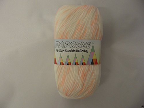Teddy Papoose Baby Double Knitting Wool / Yarn 100g - Cream Peach Mix 806