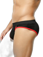 2 Pack Men's Breathable Side-Open Thin and Lightweight Supportive Fit Briefs