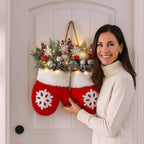 Glittering Christmas Gloves Wreath Christmas Wreath