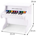 New Classic Toys 10156 Wooden Piano, White, Medium