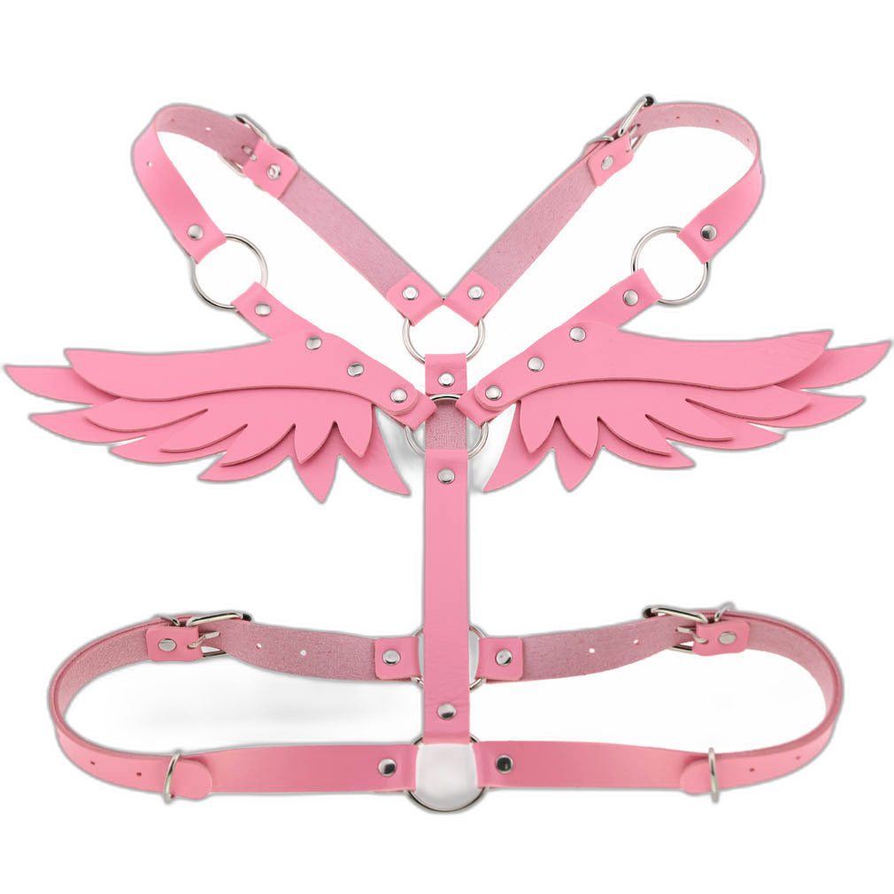 Angel Wings Leather Harness
