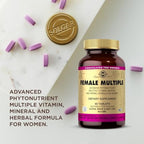 Solgar Female Multiple Tablets - Pack of 60 - With 27 Key Nutrients for Daily Wellbeing - With Vitamin C, B12, Iron and Folic Acid - Vegan