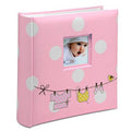 CLUB GREEN Baby Photo Album with Spots, Pink, 21.5 x 22 cm