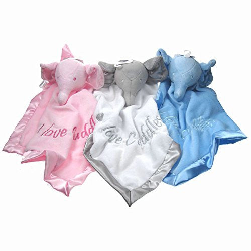 Elephant Comforter for Baby Girls and Boys (Blue)