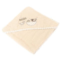 Baby Unisex Little Birds Design Hooded 100% Cotton Bath Towel (30 x 30 inches) (Beige)