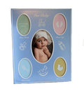 Blue Baby Photo Frame Record Babys First Holds 5 photos
