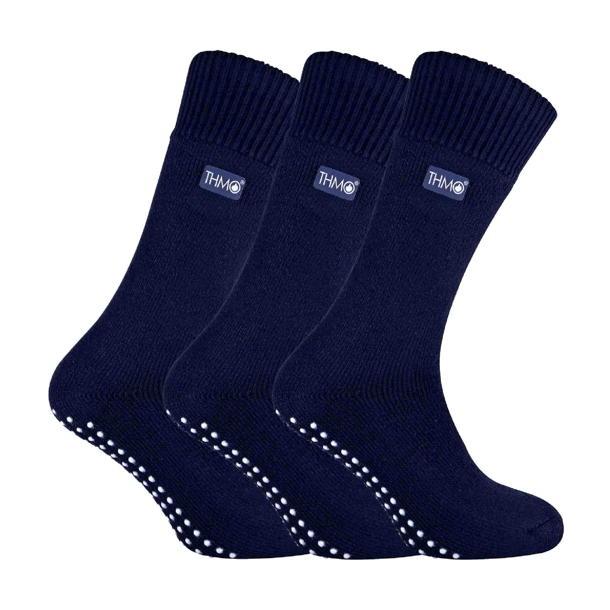 Mens Thermal Indoor Slipper Socks with Grips (Multipack Options)