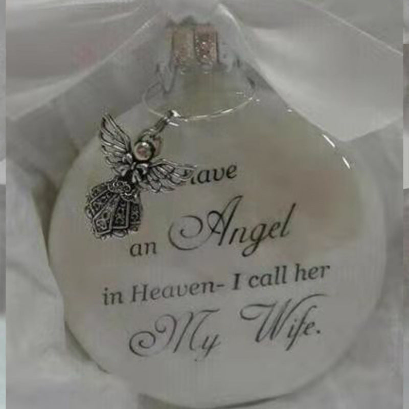 Angel In Heaven Badminton Plastic Ball Ornament Christmas Tree Pendant