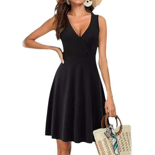 Women's Casual Fashion Floral Sleeveless Dress