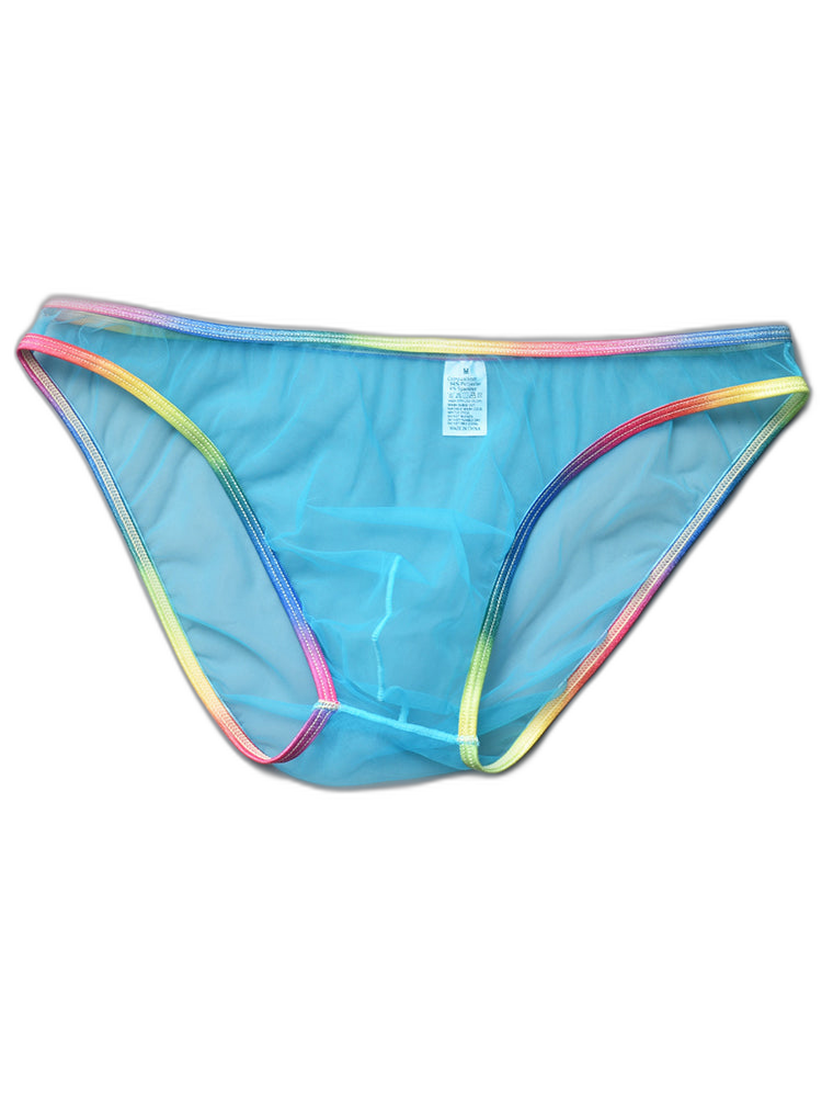 3-pack Men's Ultra-sheer Rainbow-edge Mesh Briefs