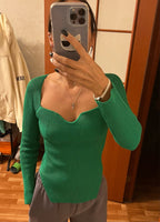 Women's Off-neck Pullover Long Sleeve Top Bottoming Sweater