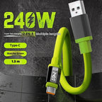 240W Fast Charging Type-C Data Cable Suitable For Mobile Phones And Tablets