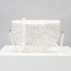 Round Acrylic Cross Body Bag Summer Mini Girls Lady Handbags
