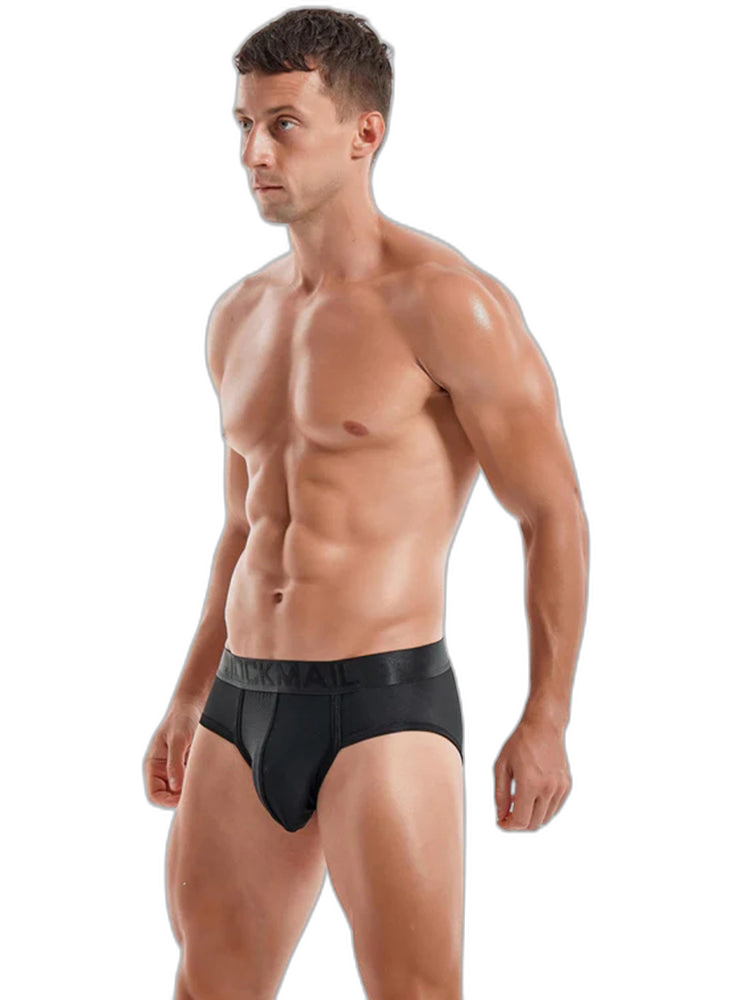 Men's Solid Color Mesh Breathable Sports Fitness Briefs