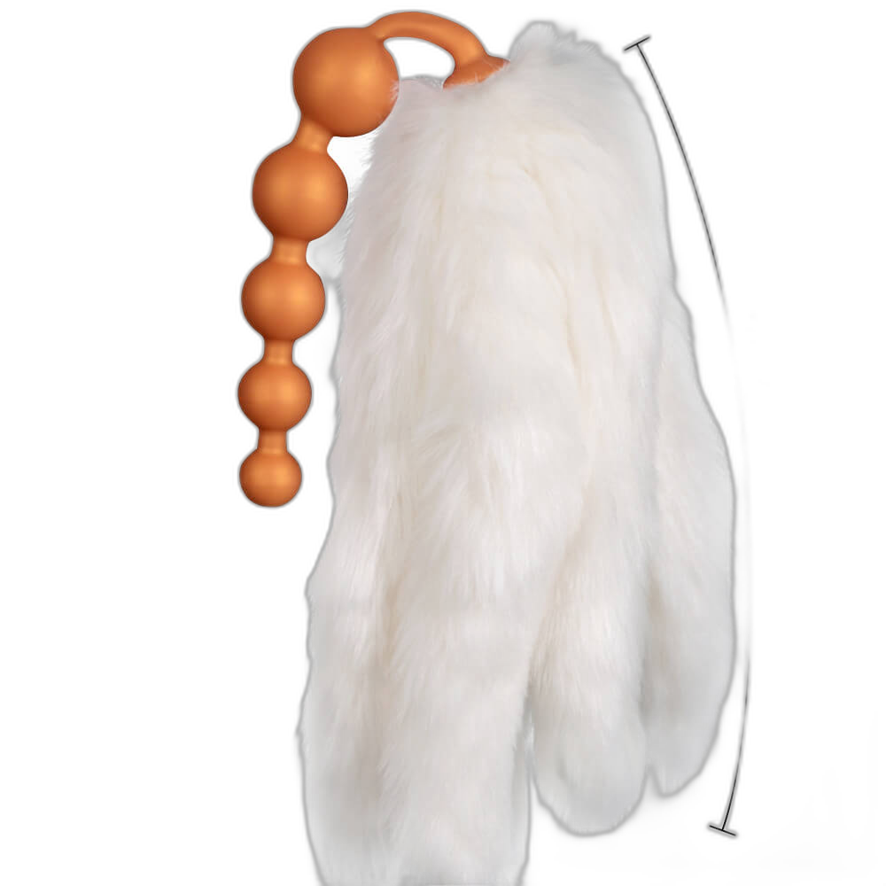 Vixen - Silicone Anal Beads - Different Sizes 5 Anal Balls - Fox Tail Anal Plug
