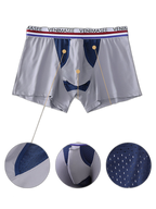 3 Pack Men's Breathable Divided Double Pouch Boxer Briefs
