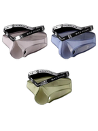 3 Pack Dual Waistband Mesh Stretch Briefs