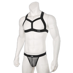 Chest Harness + Mesh Jockstrap Erotic Clubwear