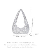 Fashion Metallic Gold Clutch Purse - Women's Elegant Underarm Evening Bag For Party, Prom And Special Occasions
