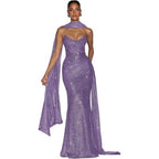 Women's Fashionable Casual Strap Sequin Dress
