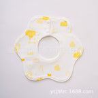 Pure Cotton 360° Rotatable Baby Bib - Petal-Shaped Drool Bib
