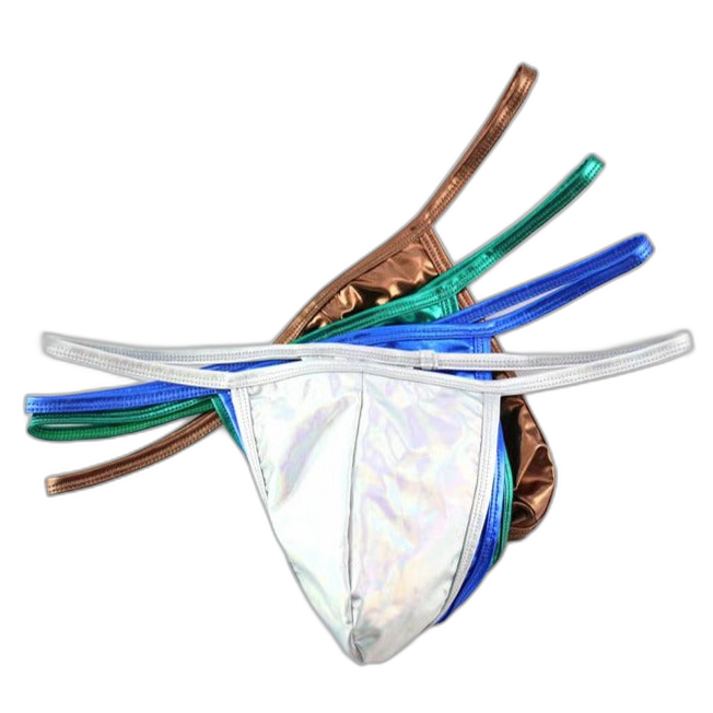 Shiny PU Leather Thong