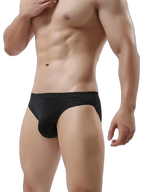 2 Pack Men's Sexy Seamless Solid Color Briefs