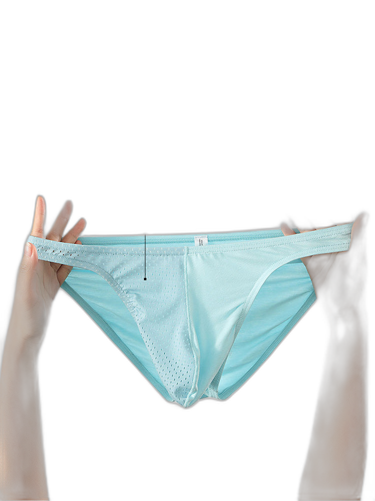 3 Pack Men's Mesh Sexy Low Waist Big Pouch Briefs