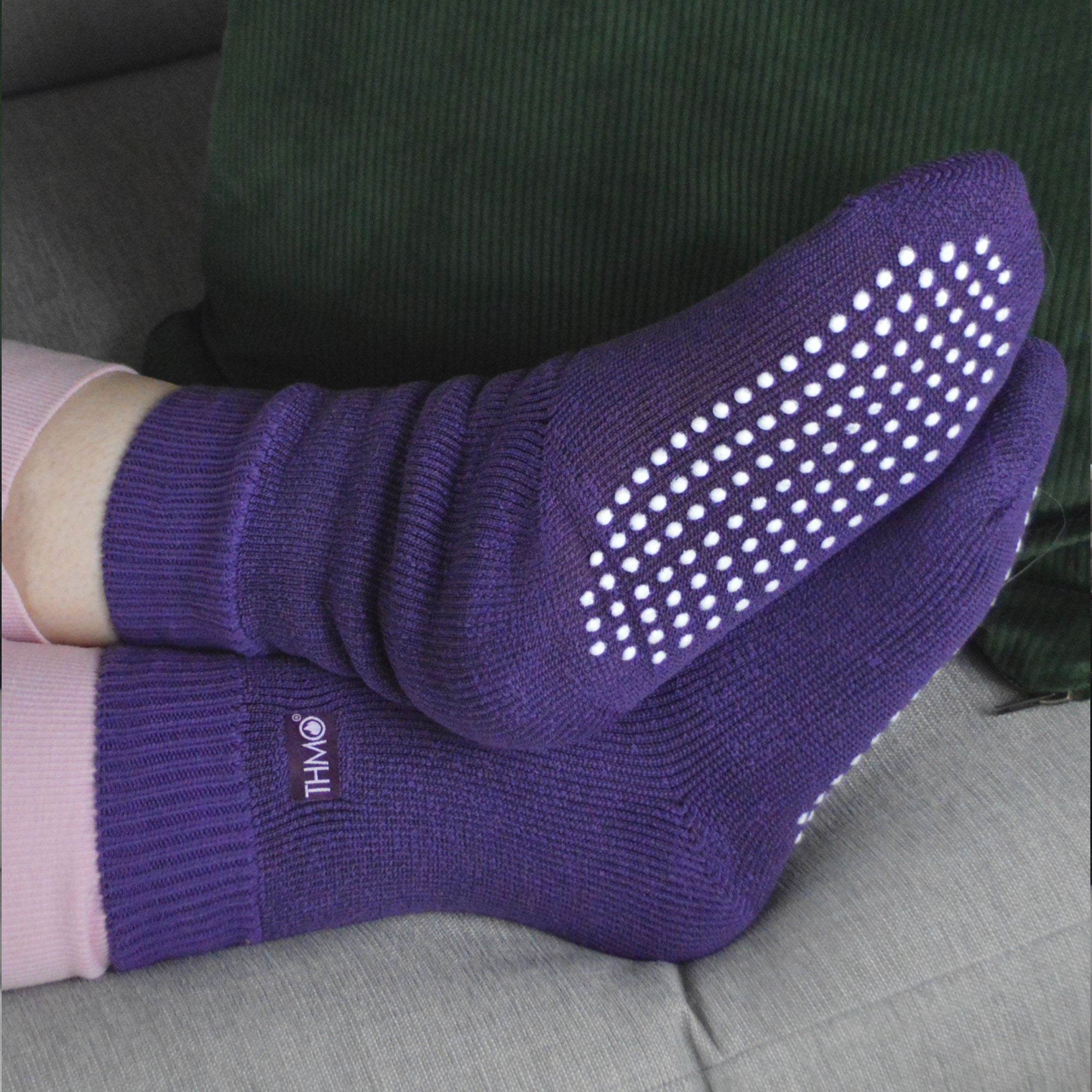 1 Pack Ladies Cosy Non Slip Thermal Slipper Socks with Grippers