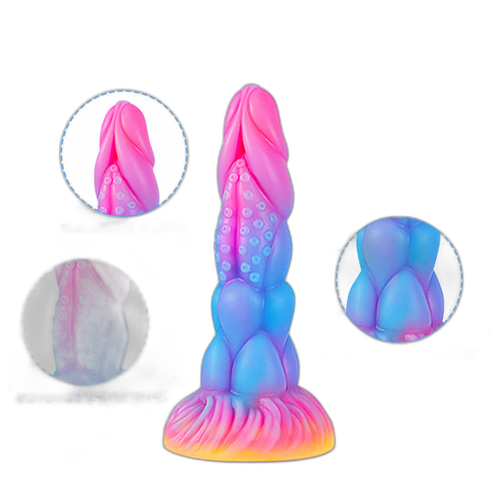 Nebulox - 8 Inch Glow In The Dark Dildo - Monster Dildo - Tentacle Dildo - Bug Dildo