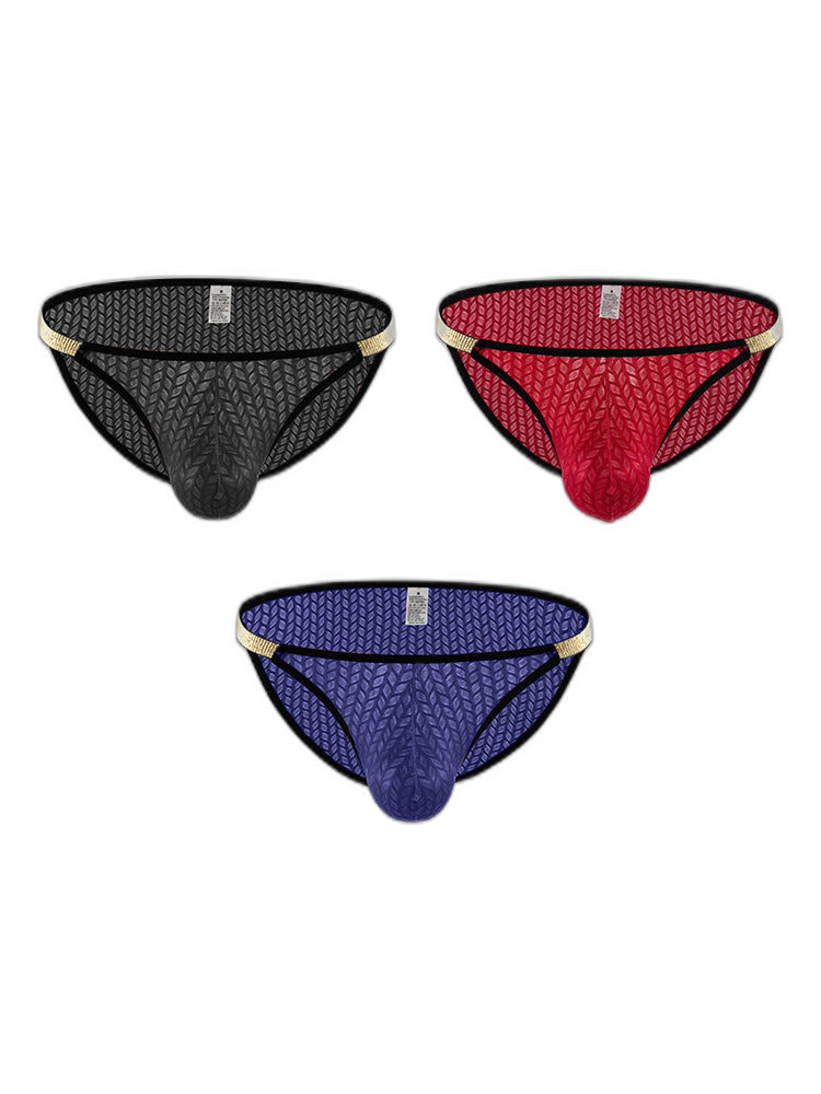 3 Pack Men's Sexy Low-Rise Hip-Lifting Briefs