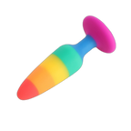 Rainbow Silicone Butt Plug